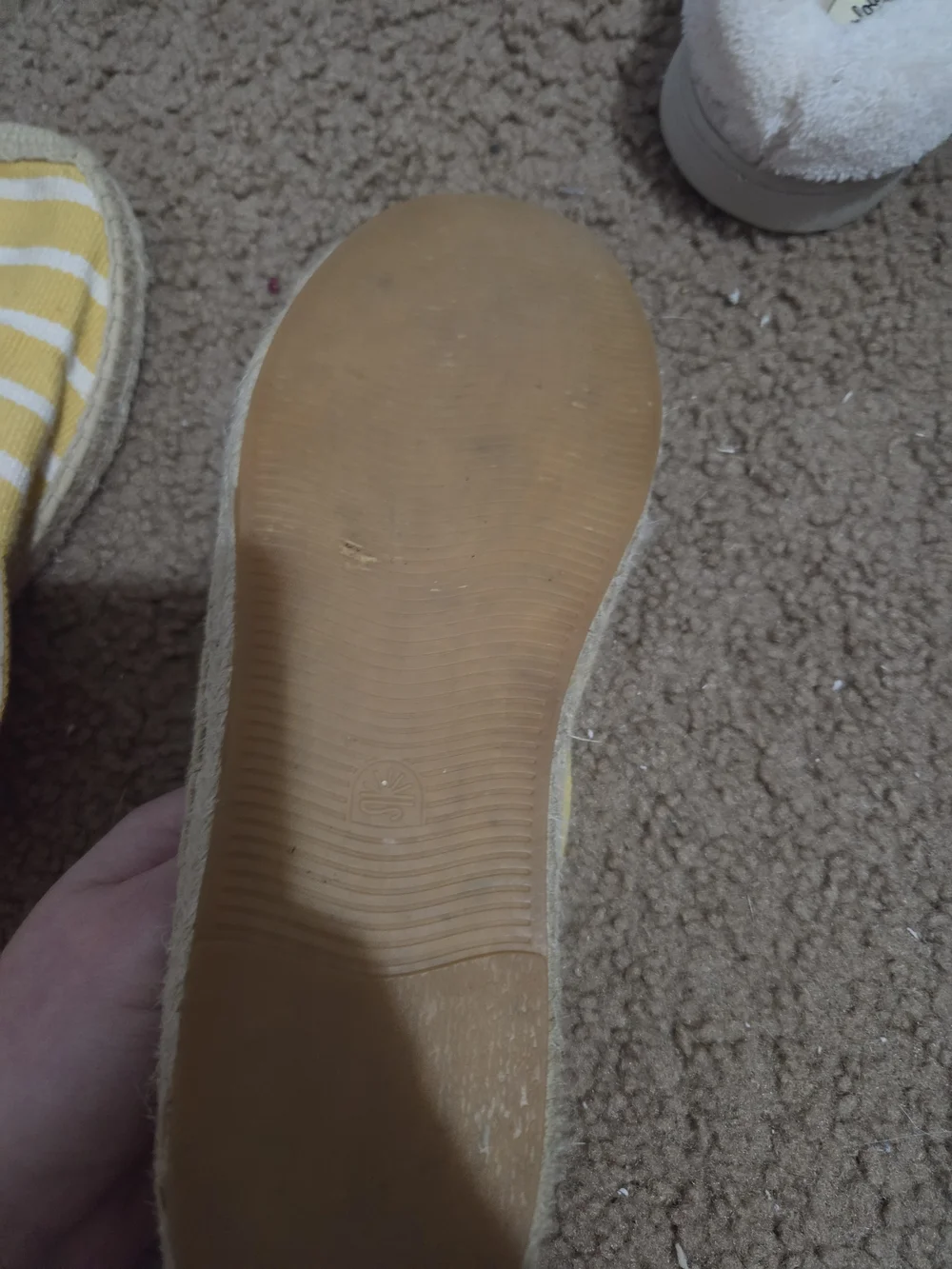 Soludos Yellow & White Striped Canvas Espadrille Slip-Ons